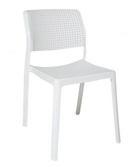 Sedia Polipropilene colore bianco L.47 H.84 P.54 HS.47