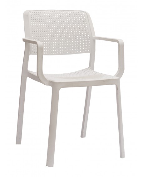 Sedia Polipropilene colore bianco L.54 H.84 P.54 HS.47