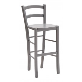 Sgabello con fondino legno, laccato  grigio                                      L.41 H.101 P.44 HS.73