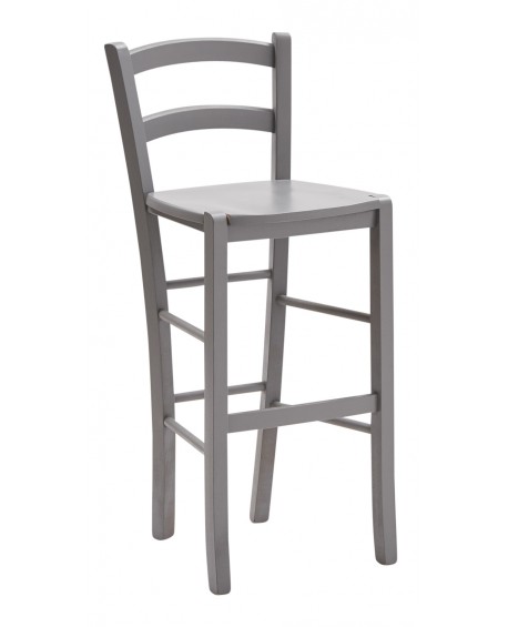 Sgabello con fondino legno, laccato  grigio                                      L.41 H.101 P.44 HS.73
