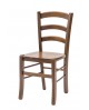 Sedia con fondino legno, tinta noce   L.43 H.88 P.42HS.47