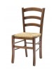 Sedia con fondino paglia, tinta noce   L.43 H.88 P.42 HS.47