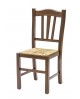 Sedia con fondino paglia, tinta Noce   L.43 H.95 P.48 HS.46,5