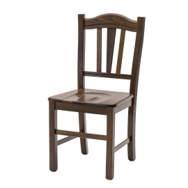 Sedia con fondino legno, tinta Noce   L.46 H.95 P.50 HS.47,5