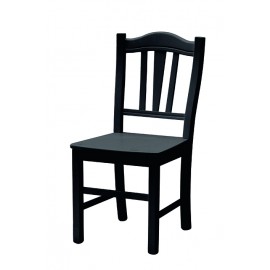 Sedia con fondino legno, laccato Nero   L.46 H.95 P.50 HS.47,5