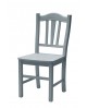 Sedia con fondino legno, laccato Grigio   L.46 H.95 P.50 HS.47,5