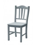 Sedia con fondino legno, laccato Grigio   L.46 H.95 P.50 HS.47,5