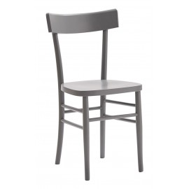 Sedia  MILANO  con fondino legno, laccato  grigio                                         L.43 H.81,5 P.46 HS.46,5