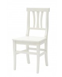 Sedia con fondino legno, laccato Bianco   L.46 H.90 P.44 HS.48