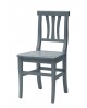 Sedia con fondino legno, laccato Grigio   L.46 H.90 P.44 HS.48