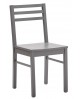 Sedia con fondino legno, laccato  grigio                                         L.43 H.87 P.48 HS.46,5