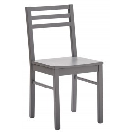 Sedia con fondino legno, laccato  grigio                                         L.43 H.87 P.48 HS.46,5