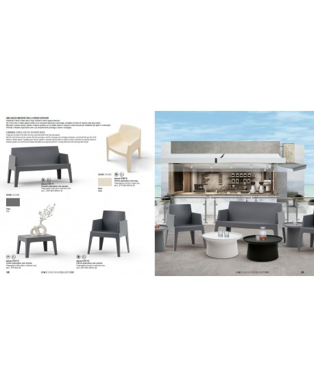 Poltrona Polipropilene color antracite L.65 H.80 P.48 HS.44