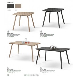 Tavolo Metallo Quadrato antrcite 80x80 H.75 cm.