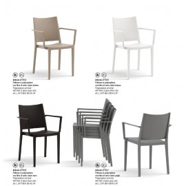 Poltrona Polipropilene con fibra di vetro Bianco L.57 H.82 P.56 HS.47