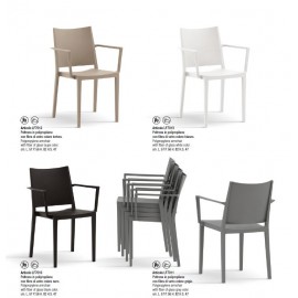 Poltrona Polipropilene con fibra di vetro Nero L.57 H.82 P.56 HS.47