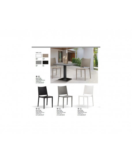 Sedia Polipropilene con fibra di vetro Nero L.46 H.82 P.56 HS.47