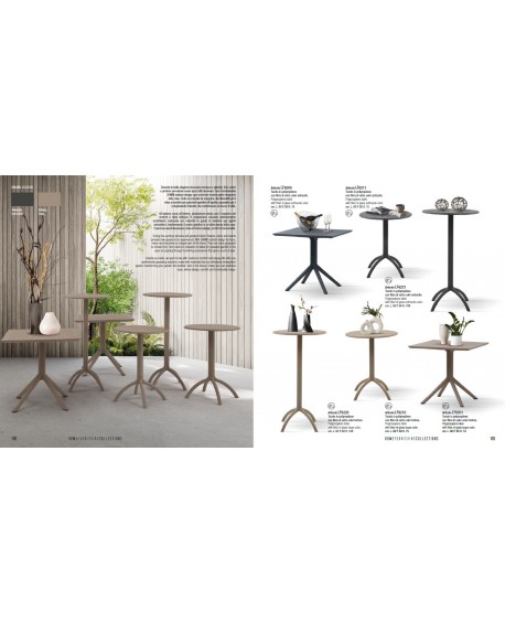 Tavolino Polipropilene color tortora L.80 H.74 P.80