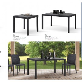 Tavolo Rettangolare Intreccio color antracite L.150 P.90 H.74