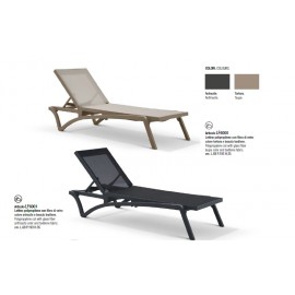 Lettino Polipropilene con fibra di vetro antracite L.68 P.193 H.35