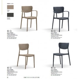 Poltrona Polipropilene con fibra di vetro tortoraL.54 H.82 P.53 HS.45