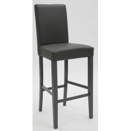 Sgabello Ecopelle antracite c/Fusto antracite  L.48 H.115 P.49 HS.74