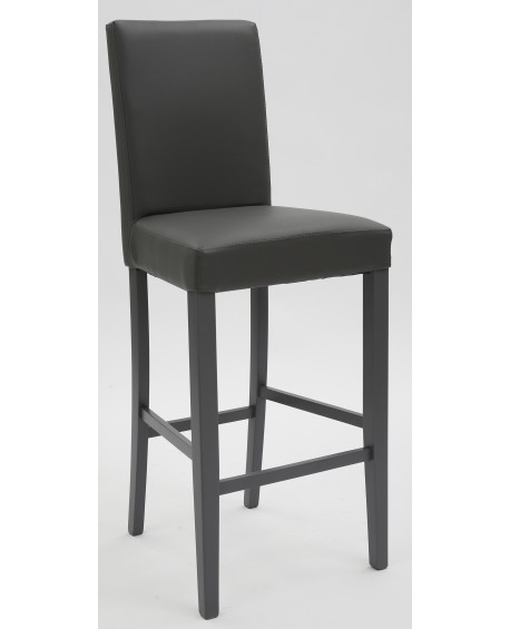 Sgabello Ecopelle antracite c/Fusto antracite  L.48 H.115 P.49 HS.74