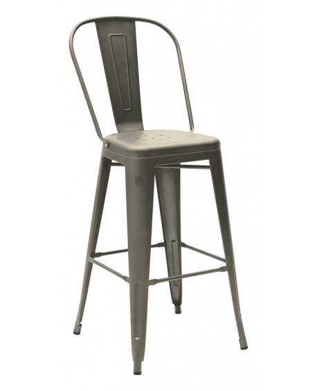 Sgabello metallo, col. Canna di Fucile  L.45 H.120 P.43 HS.77