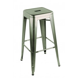 Sgabello metallo Alto col. Specchiato   L.43 H.77 P.43