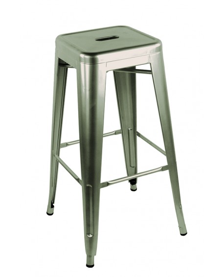 Sgabello metallo Alto col. Specchiato   L.43 H.77 P.43