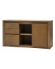 Credenza in Frassino una porta tre cassetti colore  TABACCO                           L.152 H.82 P.48