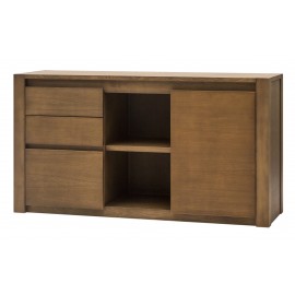 Credenza in Frassino una porta tre cassetti colore  TABACCO                           L.152 H.82 P.48