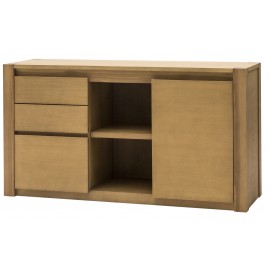 Credenza in Frassino una porta tre cassetti colore  MIELE                           L.152 H.82 P.48
