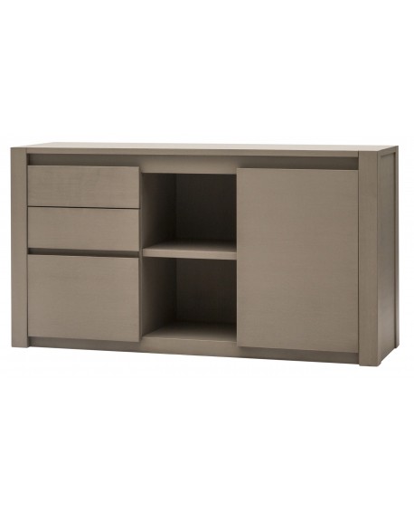 Credenza in Frassino una porta tre cassetti colore  CENERE                           L.152 H.82 P.48