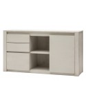 Credenza in Frassino una porta tre cassetti colore  BIANCO                           L.152 H.82 P.48