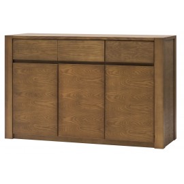 Credenza in Frassino tre porte tre cassetti colore  TABACCO                           L.138 H.88 P.48