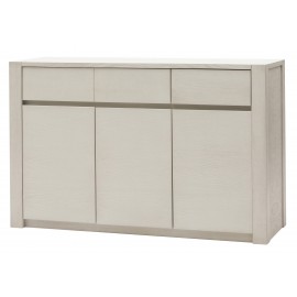 Credenza in Frassino tre porte tre cassetti colore  BIANCO                           L.138 H.88 P.48
