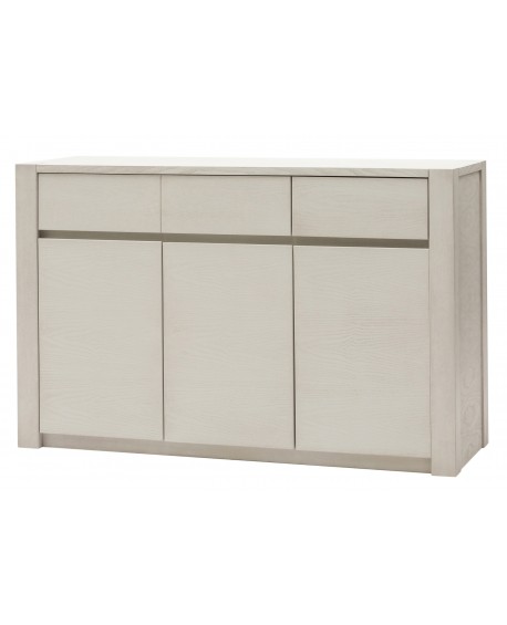 Credenza in Frassino tre porte tre cassetti colore  BIANCO                           L.138 H.88 P.48