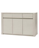 Credenza in Frassino tre porte tre cassetti colore  BIANCO                           L.138 H.88 P.48