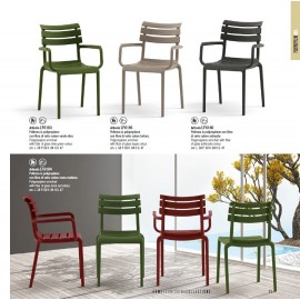 Poltrona Polipropilene Verde Oliva L.58 H.84 P.59 HS.47