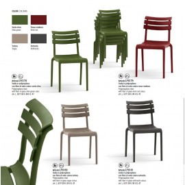 Sedia Polipropilene Rosso Mattone L.50 H.84 P.59 HS.47