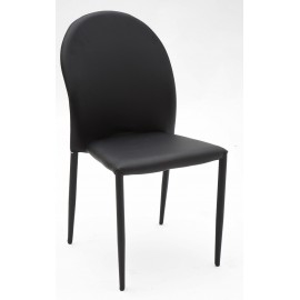 Sedia ecopelle Nero   L.44 H.87 P.57 HS.45