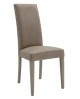 Sedia Ecopelle Invecchiata Beige con Fusto Tortora                                  L.46 H.100 P.45 HS.48