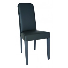 Sedia Ecopelle Grigio con Fusto Grigio         L.46 H.99 P.53 HS.48