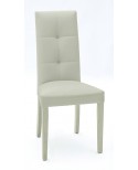 Sedia Ecopelle Beige con Fusto Beige  L.46 H.100 P.45 HS.48