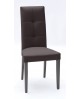 Sedia Ecopelle Marrone con Fusto Wenge  L.46 H.100 P.45 HS.48