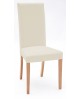 Sedia Ecopelle Beige con Fusto Rovere  L.46 H.100 P.45 HS.48