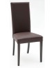 Sedia Ecopelle Marrone con Fusto Wenge  L.46 H.100 P.45 HS.48