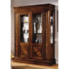 CRISTALLIERA ESCAPARATE ESTILO DE BIBLIOTECA BASSANO Taraceado SÓLIDO