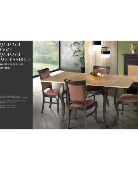 Sedia in faggio con schienale e telaio da tappezzare